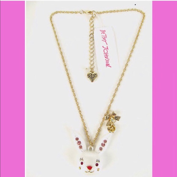 Betsey Johnson Enamel Bunny Necklace. 🐰 - Picture 8 of 10